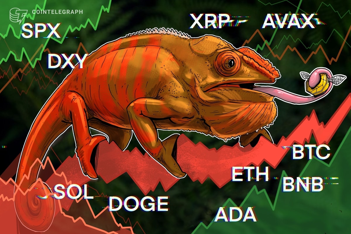 SPX, DXY, BTC, ETH, XRP, SOL, BNB, DOGE, ADA, AVAX